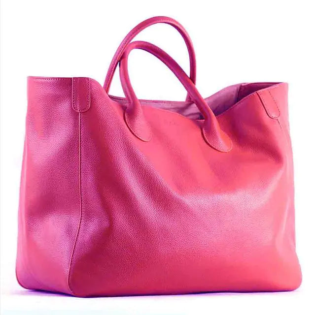OVERSIZE LEATHER TOTE BAG